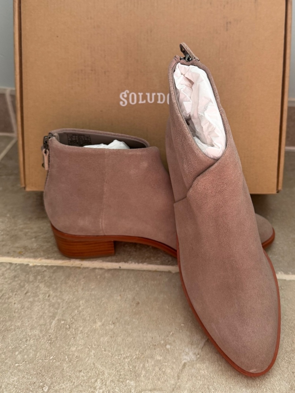Soludos Light Gray Booties